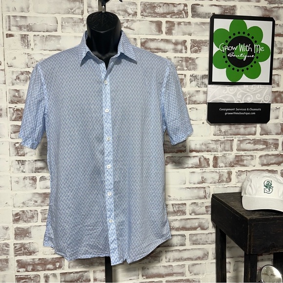 Zachary Prell Blue Casual Button Down Shirt - Picture 1 of 5